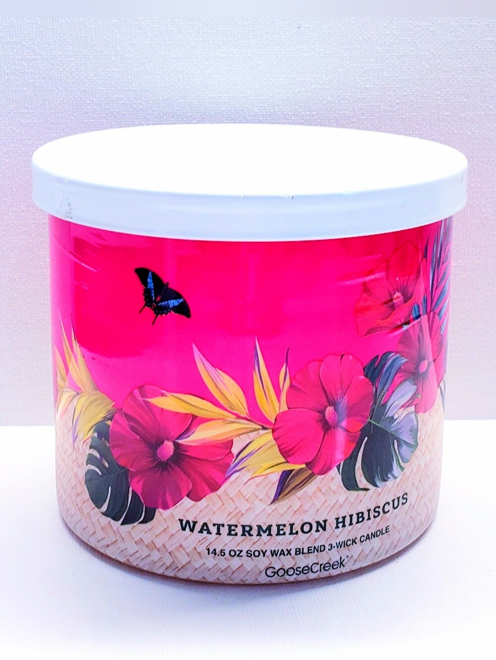 Goose Creek WATERMELON HIBISCUS Large 3-Wick Scented Candle, 14.5 Oz